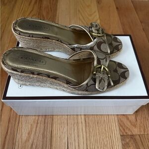 Women’s Coach Patterned Wedges